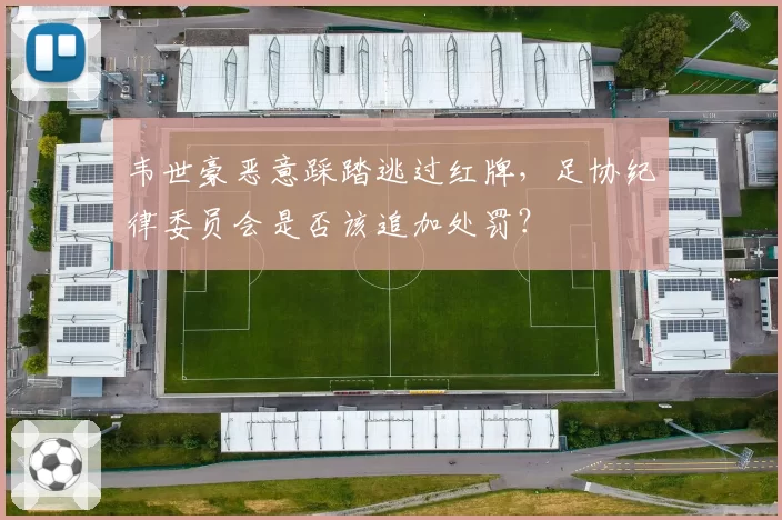 韦世豪恶意踩踏逃过红牌，足协纪律委员会是否该追加处罚？